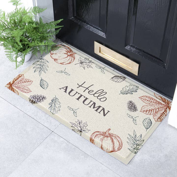 Zerbino da Interno ed Esterno Hello Autunno (90 x 60 cm) per la vendita all'ingrosso da parte di Artsy Mats