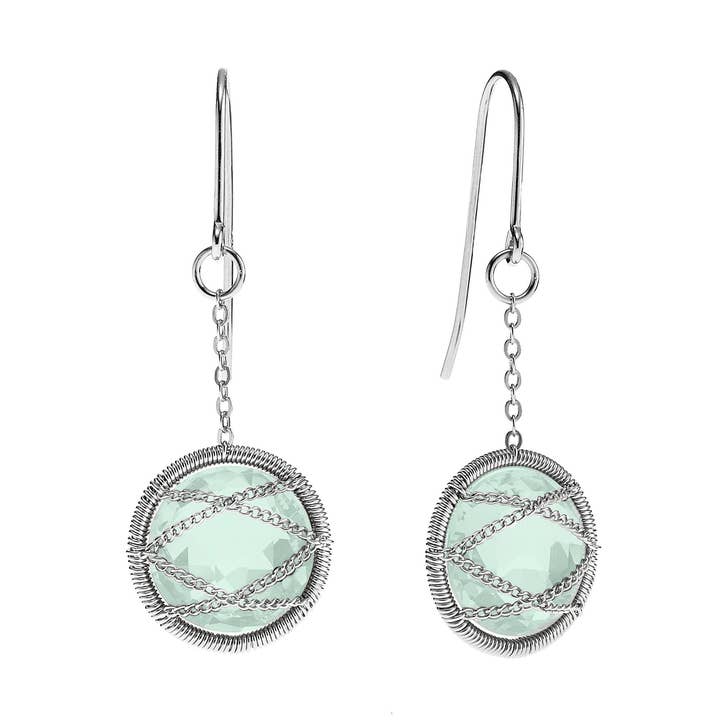 Boucles d'oreilles L00001/W/CHAL pour la vente par Luxe on Main LLC