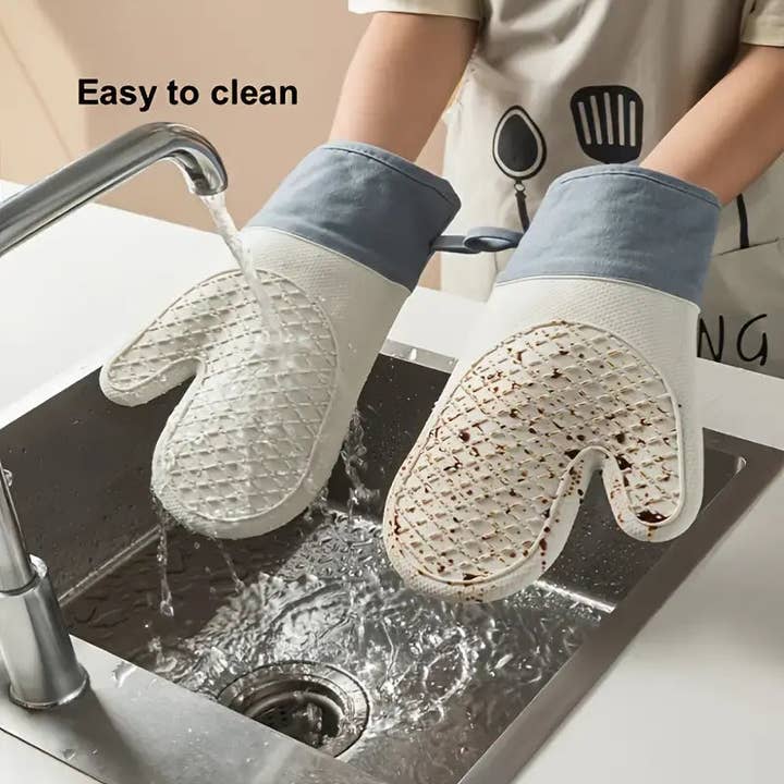 Huis Van Merken - Wholesale Oven Mitt/Pot Holder - Versatile Silicone Kitchen Gloves - Heat Resistant, Waterproof & Non-Stick2