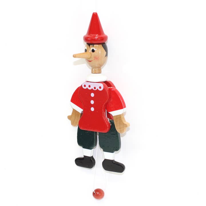San Lorenzo Design - Wholesale Wood Toy - Kids - Pinocchio Wooden Flat Marionette, Mastro Geppetto