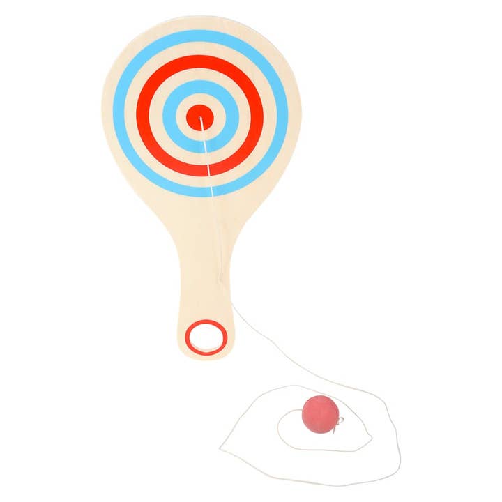 La Luna Bella - Toys - Wholesale Classic Toy - Kids - 11.33" WOODEN PADDLE BALL LLB kids toys4