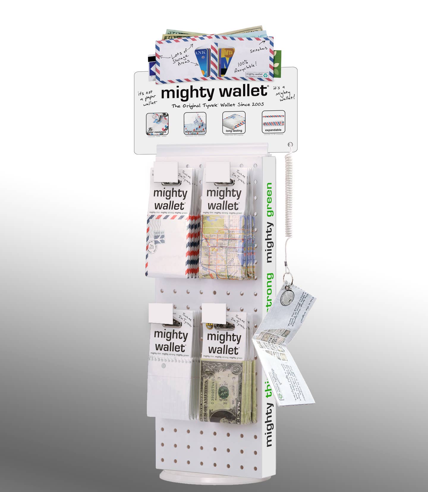 Mighty Wallet - Vente Présentoir – accessoires - Affichage POP de compteur rotatif à 8 chevilles2