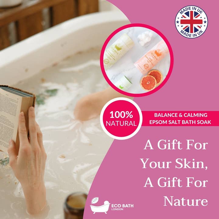 Eco Bath London - Venta al por mayor Gel/espuma de baño - Jabón de baño Eco Bath London Balance and Calming con sal de Epsom, tubo6