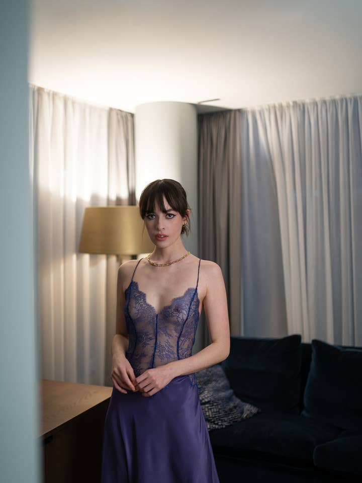 Linda Nightgown Long | Purple for wholesale by La Nuit Edun