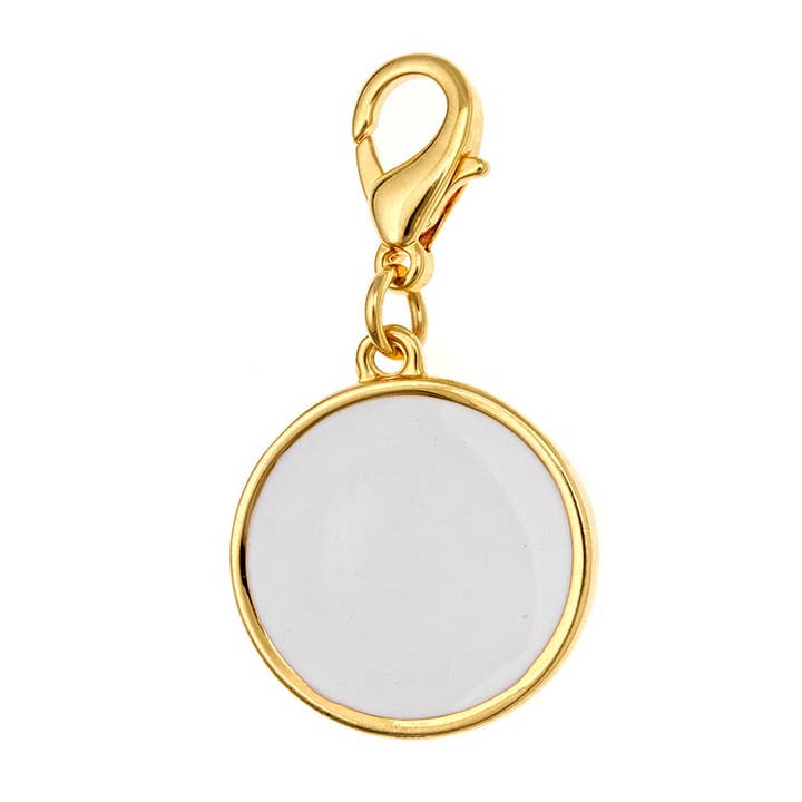 Fornash - Wholesale Individual Charm/Pendant - Monogram Gold Enamel Disc1