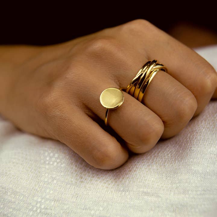 Sophie Deschamps Bijoux - Wholesale Band/Stacked Ring - SILVER THRILL RING (multi rings) BAGEM54