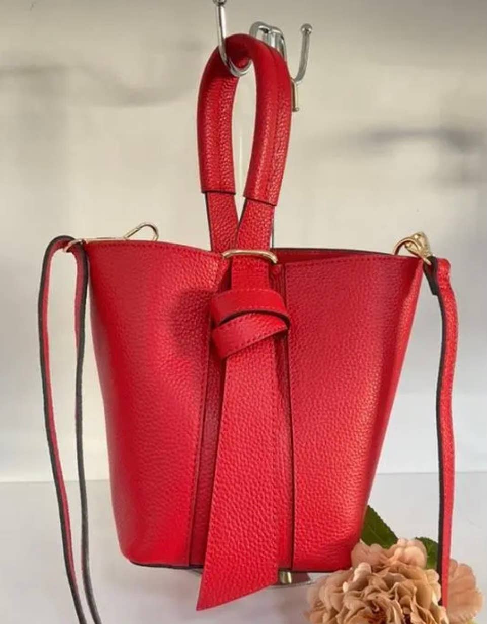 JIJOU CAPRI - Wholesale Top Handle Bag - Women's - STBIBI Leather Bucket Bag & Pouch JIJOU CAPRI4