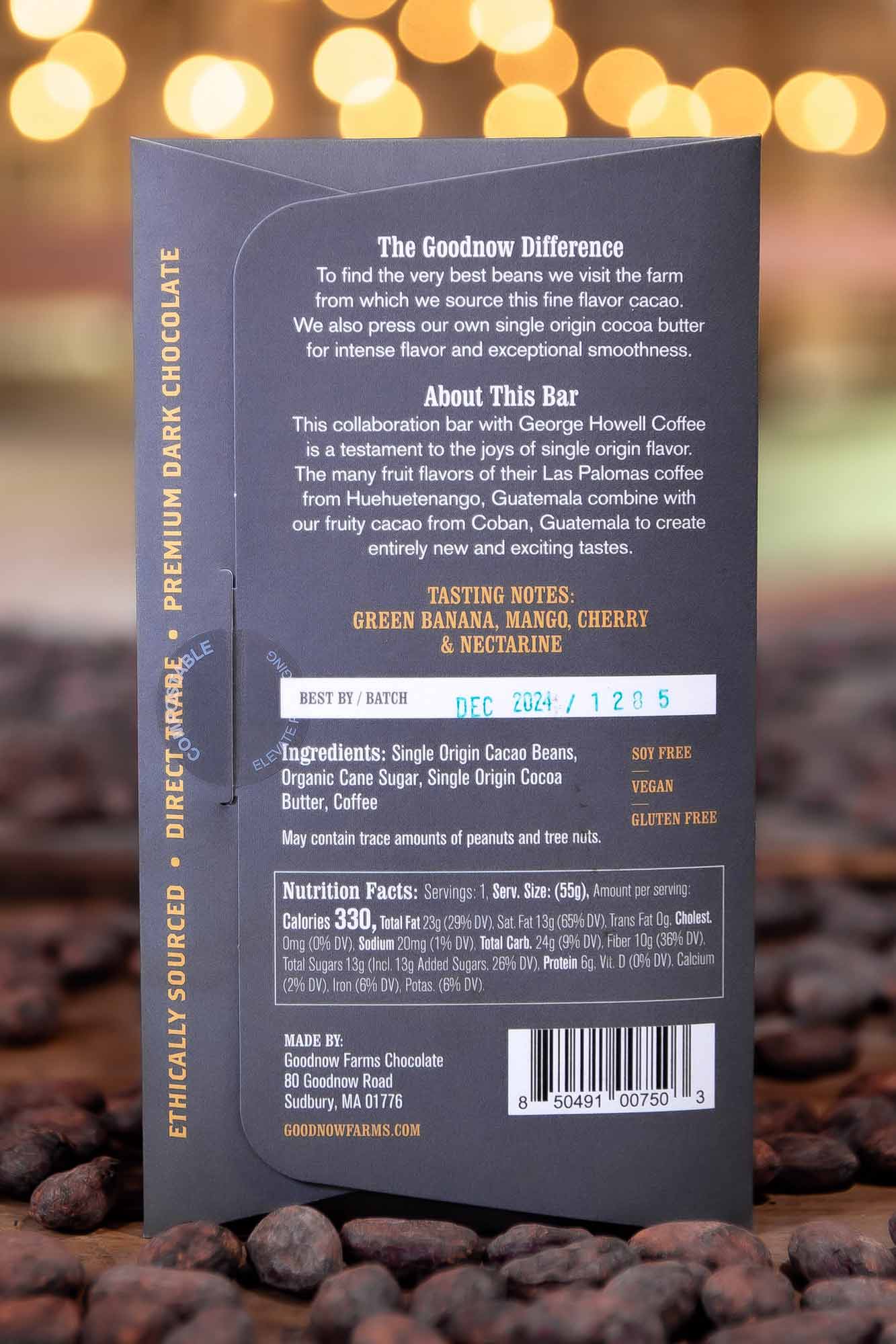 Goodnow Farms Chocolate - Wholesale Chocolate Bar - Special Reserve, Las Palomas Coffee Craft Chocolate1