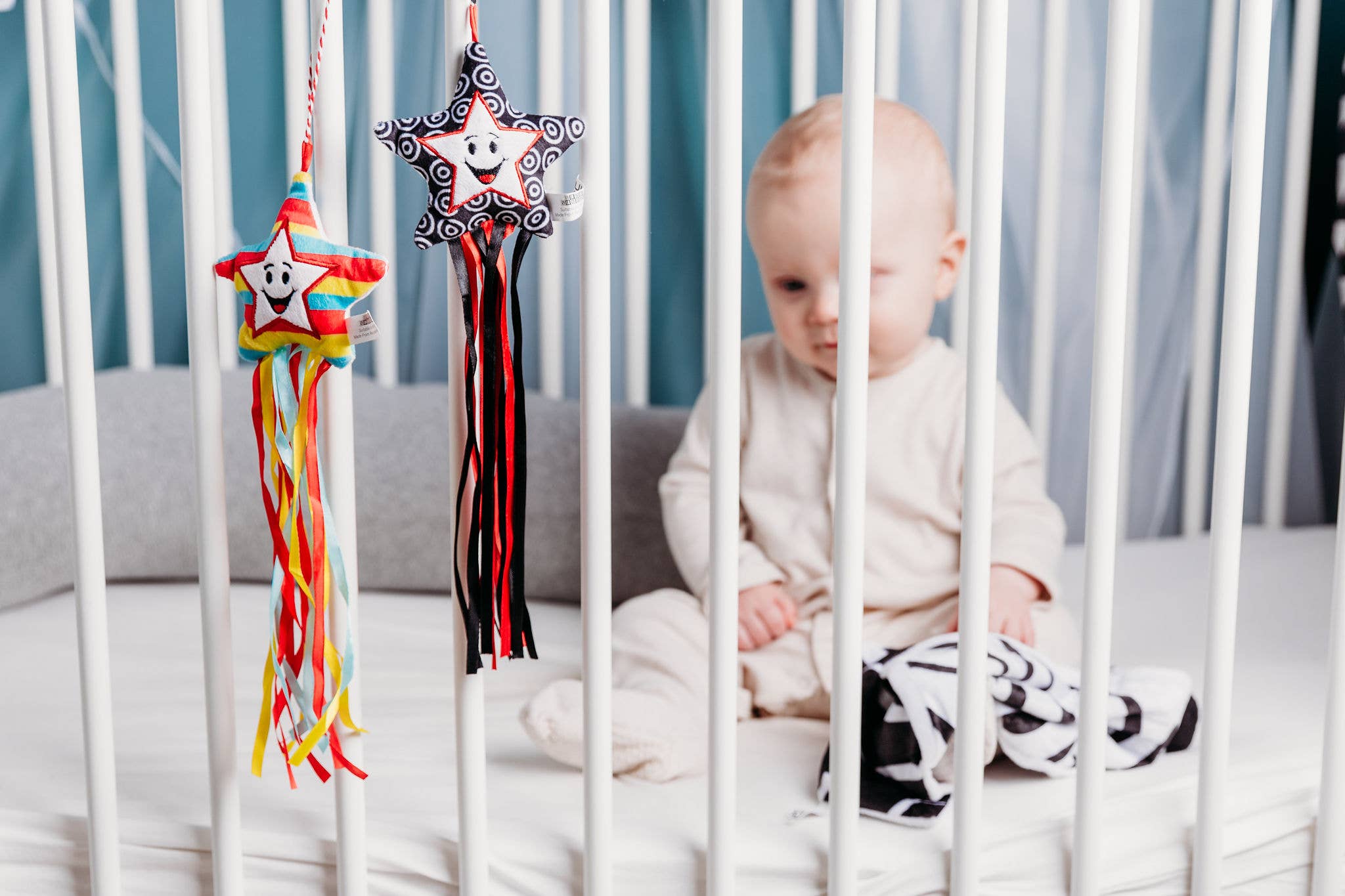 Block Sensory - Wholesale Hanging Rattle - Baby - Sensory Shooting Star Toy, Baby Sensory Toy1