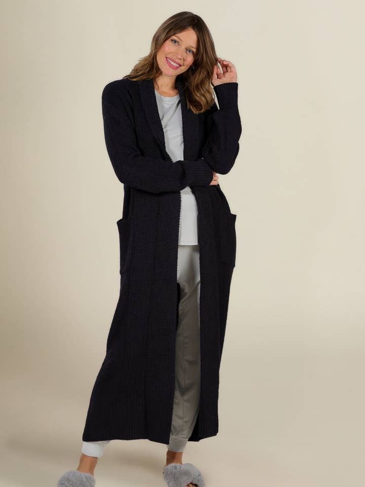 Faceplant Dreams - Wholesale Robe - Women's - Plush Long Cardigan1