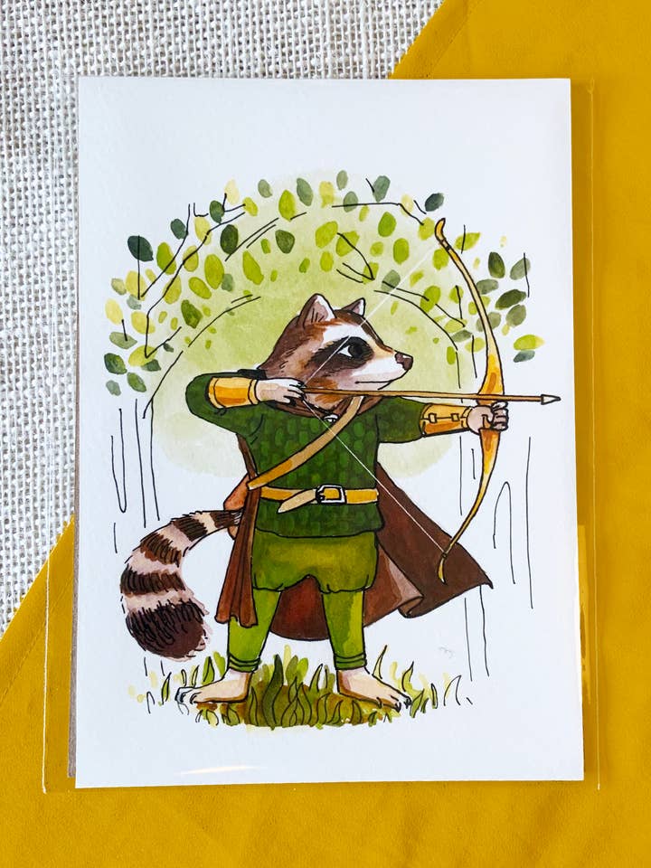 Raccoon Ranger | Art Print for wholesale by Suzi Spooner Illustration