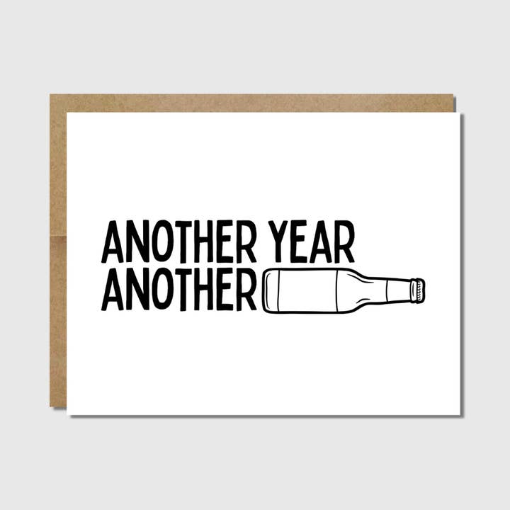 Endnu et år endnu en øl | Øl fødselsdagskort for engroshandel hos Raisin Spirits