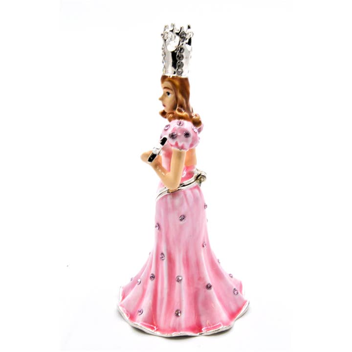 Ciel Collectables - Wholesale Jewelry Box/Organizer - Jeweled Fairy in Pink Dress Trinket Box Hand Painted Enamel