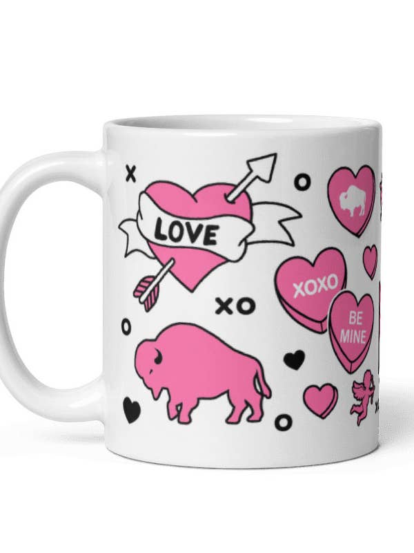 Buffalo Valentines Collage MUG | 11 oz | ceramic | white for wholesale by My Buffalo Shirt