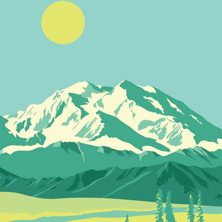 Ivivid Design - Wholesale Art Print - Denali Mountain - Alaska