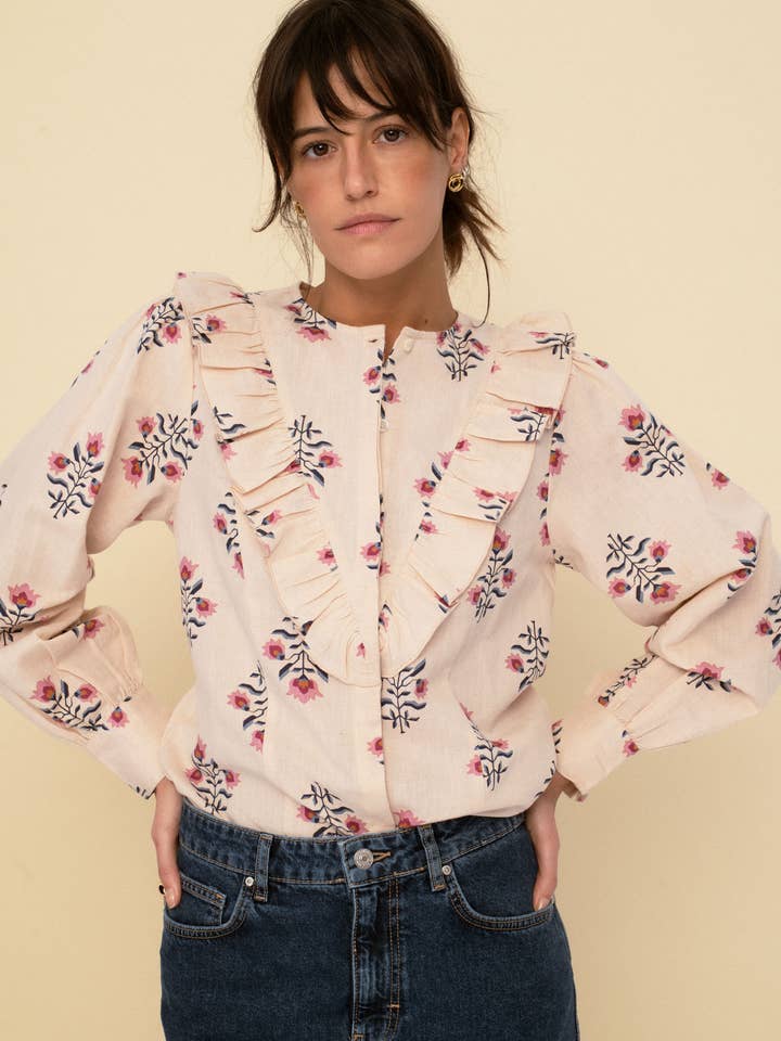 Sonmer Shop USA – Engroshandel Skjorte - Dame – Sarah bluse sand2