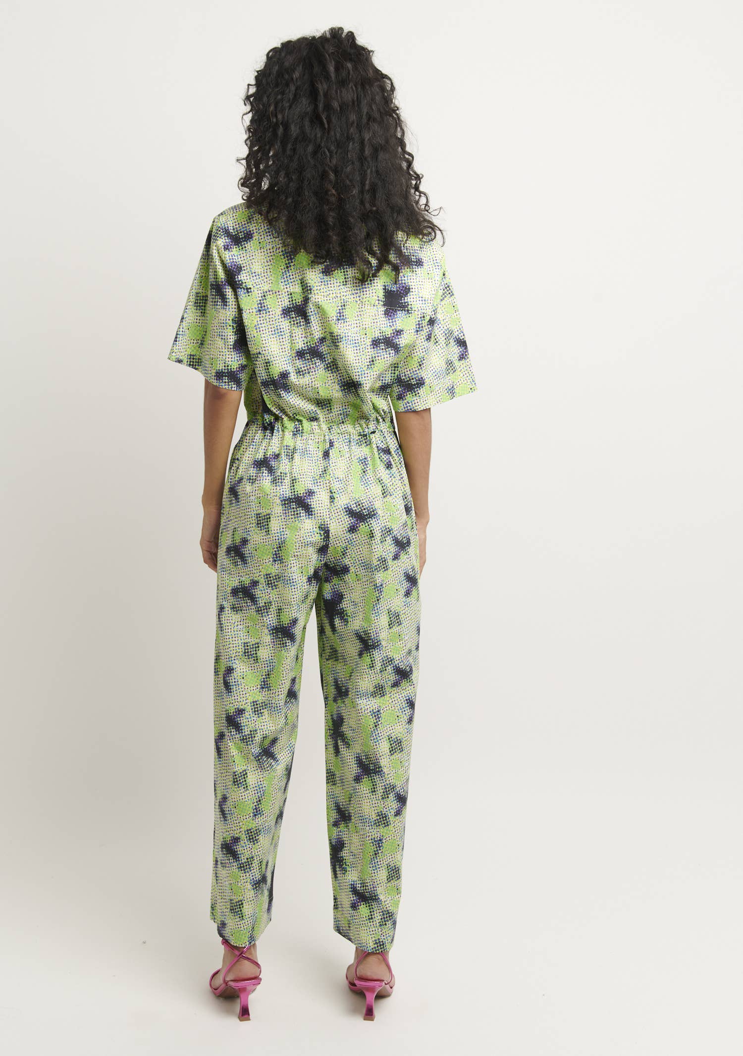 MADE IN SENS - Wholesale Onesie - Women's - Mechano belted jumpsuit with Dots Dots pattern1