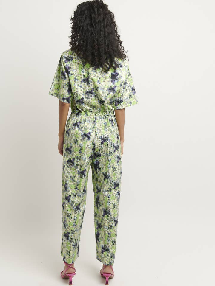 MADE IN SENS - Wholesale Onesie - Women's - Mechano belted jumpsuit with Dots Dots pattern1