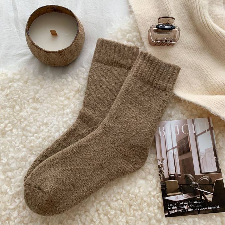 ACCITY - Wholesale Socks - Women's - Diamond Knit Socks Women Retro Warm Winter_CWMS028722