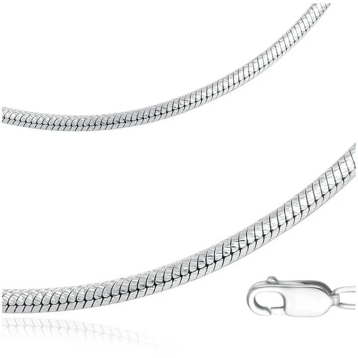 milvadi – Colar de elos e correntes por atacado – Colar de Serpente Flexível Redondo 5mm Prata de 1ª Lei 925 Mulher2