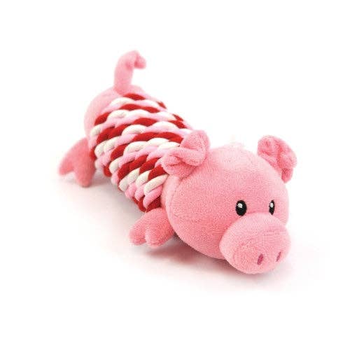 Pig in a Rope Blanket Dog Toy for wholesale by Victory Pet Products Ltd