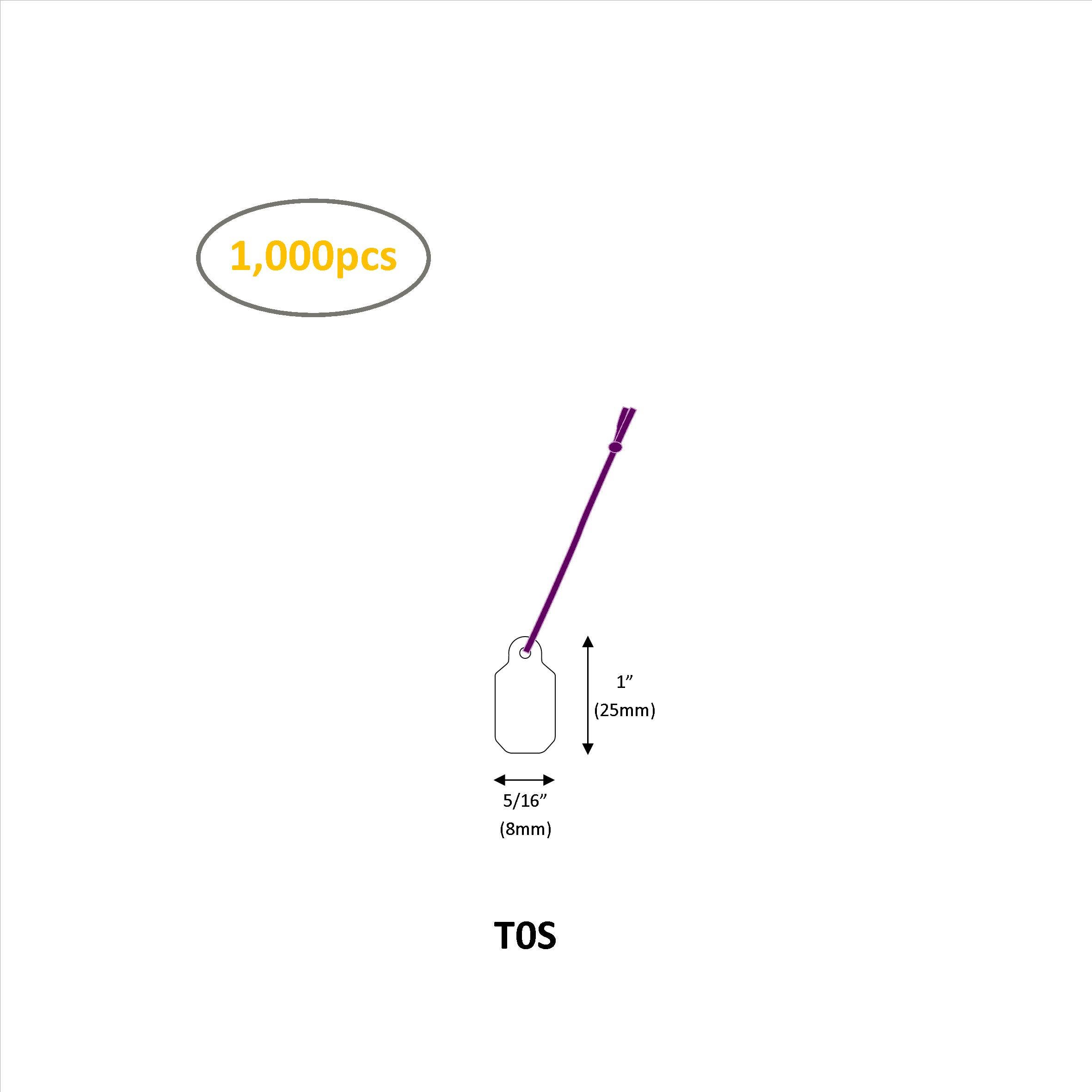 Suburban Sales – Engroshandel Gaveetiket – Strung papirmærker med flæsekant øverst - hvide, 1000 stk.0