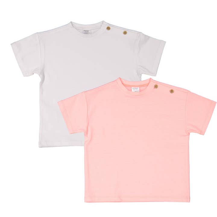 2 paquetes de camisetas de manga corta para bebé para venta al por mayor de FRANK HERMANOS