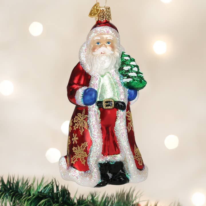 Glistening Golden Santa for wholesale by Old World Christmas