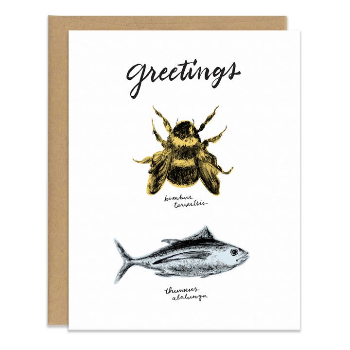 Wenskaart „Bumblebee Tuna” (Ace Ventura-thema) voor wholesale door Joylark Studio