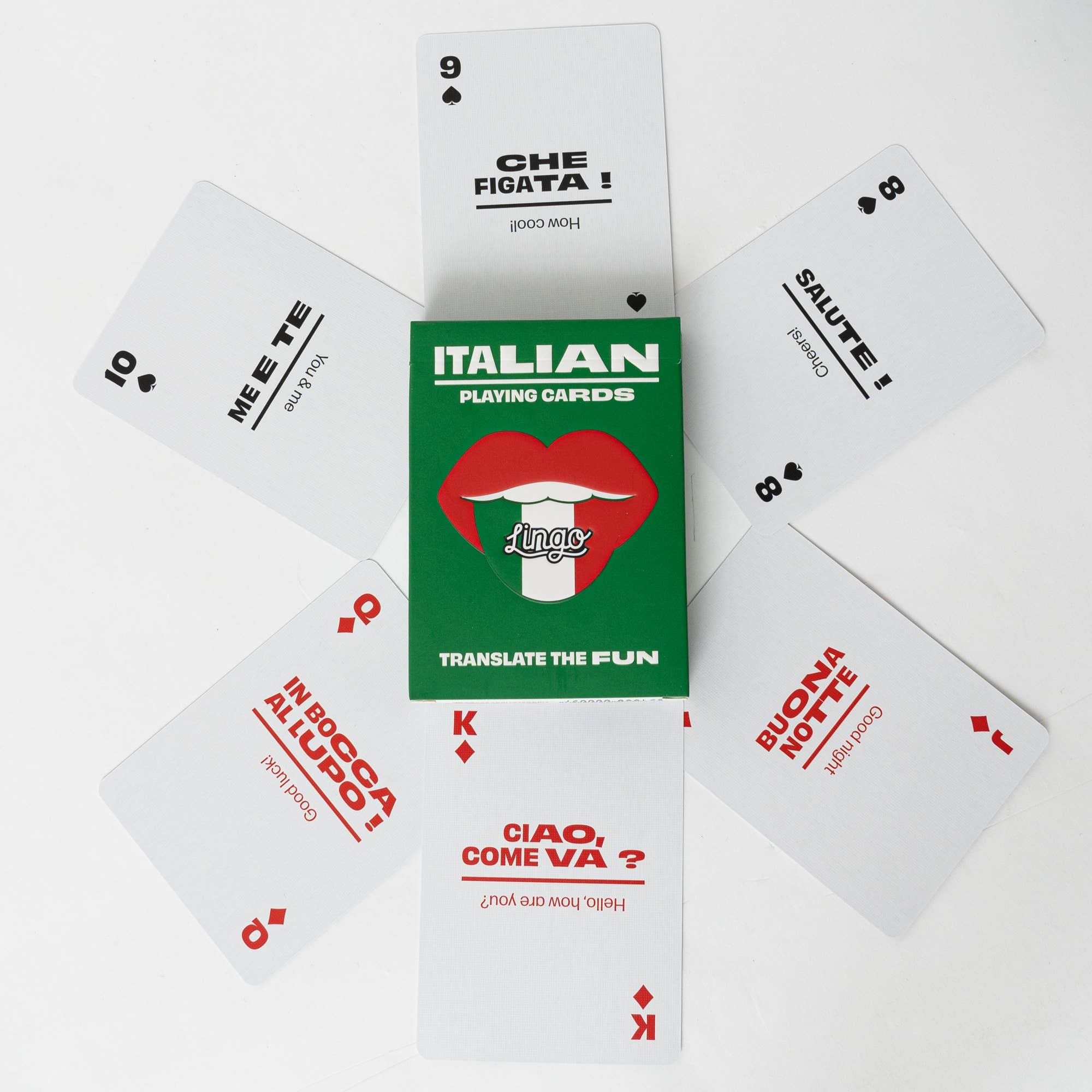 Lingo Playing Cards - Vente Jeu de cartes - Cartes à jouer de voyage italiennes5