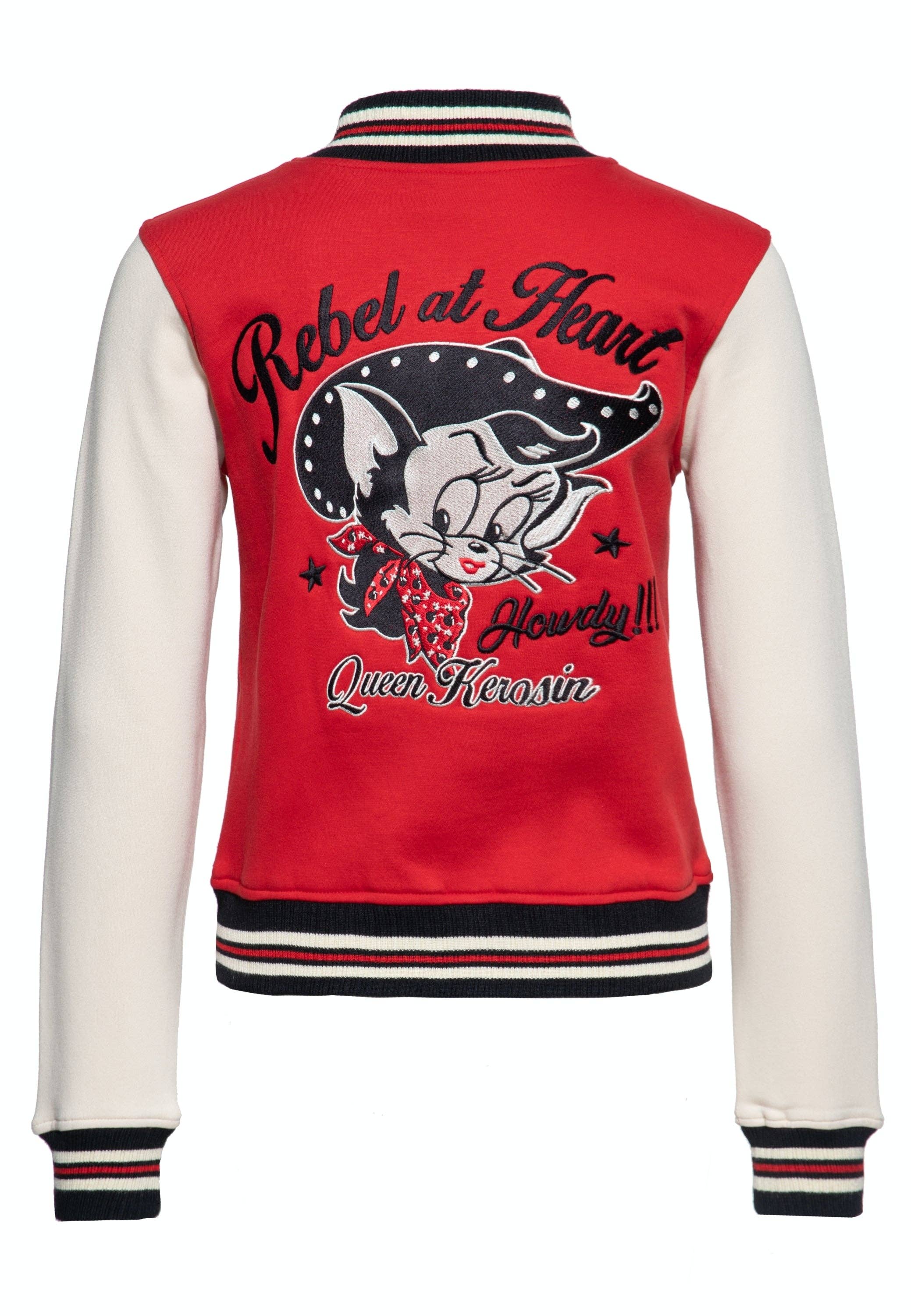 KING KEROSIN - Wholesale Varsity/Baseball Jacket - Women's - Rebel at Heart College Sweatshirt10