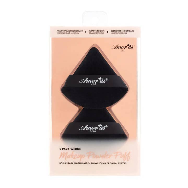 PINEAPPLE Beauty – Großhandel Make-up-Schwamm/Mixer – Amor Us MPP-3 Puder Puff Wedge Wedge Set, Schwarz, 12-tlg