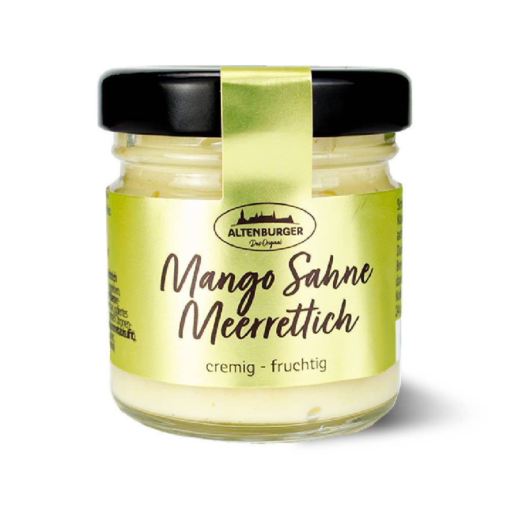 Altenburger Senf & Feinkost GmbH & Co. KG - Wholesale Mustard - Mango cream horseradish mini jar
- fruity/spicy