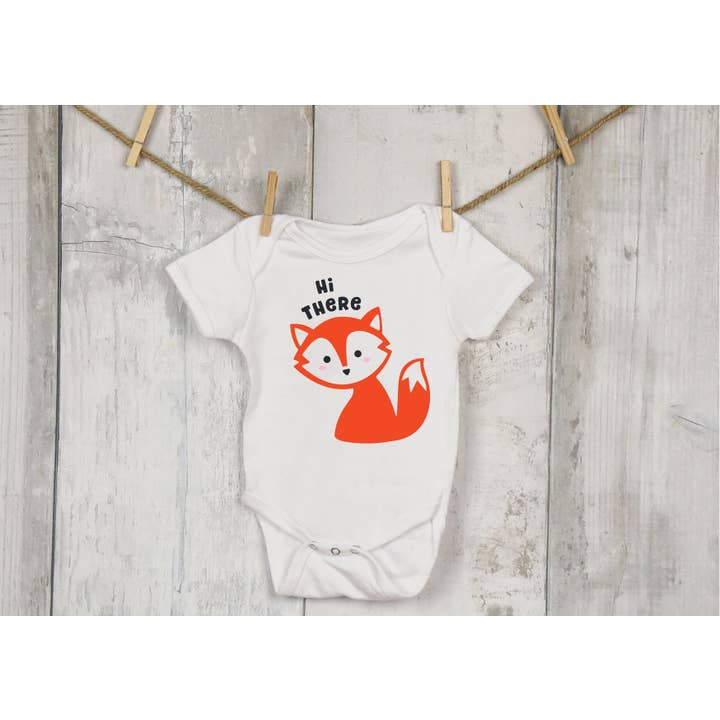Hi There Fox Vest (3-8lb)(NB-12M) for wholesale by Cribbs & Co