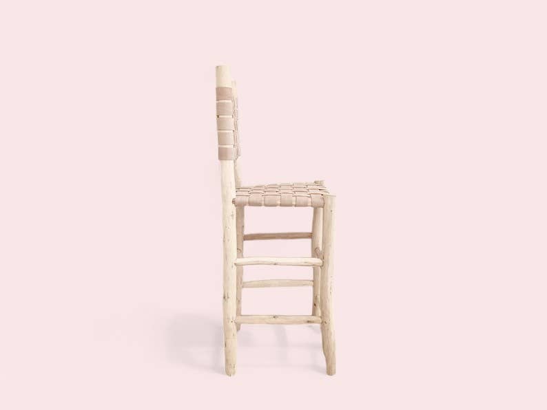 HandmadeBestSeller – wholesale Stool – Handwoven Leather & Wood Bar Stool5