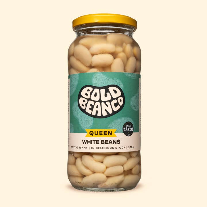 Queen White Beans 570g for wholesale by Bold Bean Co