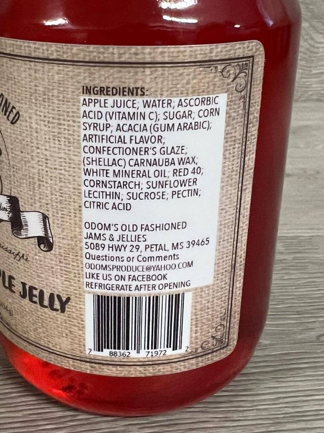 Odom's Old Fashioned Goods - Vente Confiture/gelée - Gelée de pommes et bonbons1