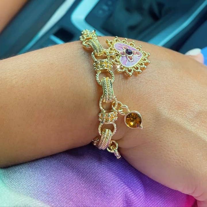 Milie – wholesale Charm/dangle bracelet – 18k GF Charm Necklace: Figa Hand and charms1