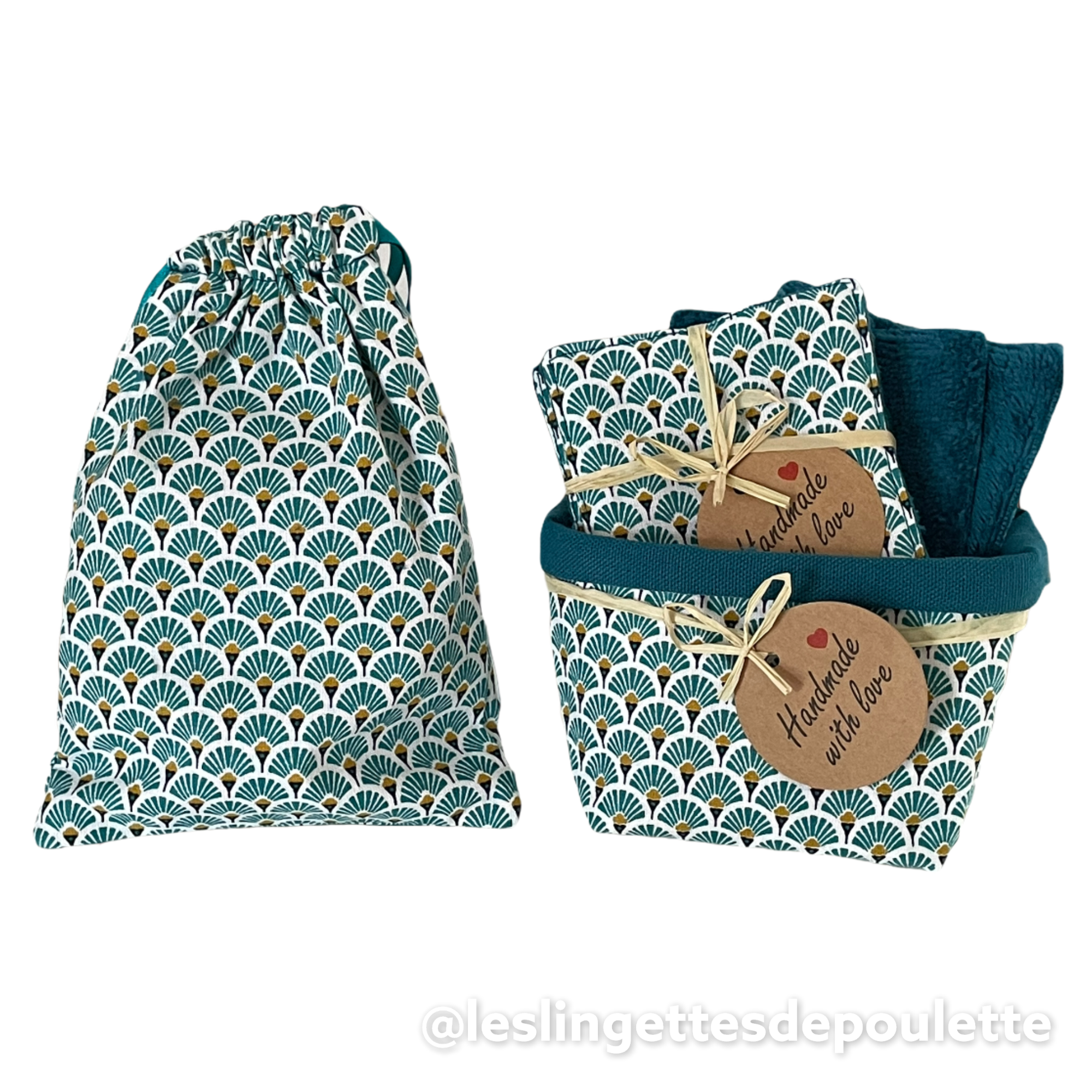 Les Lingettes De Poulette - Wholesale Makeup Remover - Washable makeup remover wipes with basket and pouch6