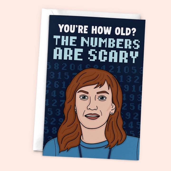 Helly R Severance Birthday Card - The Numbers Are Scary for wholesale by Studio Doodles