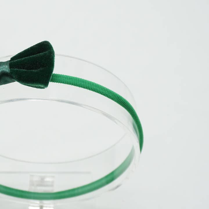 Sammet nylon baby hårband knutna Army Green för wholesale av Bows and Flowers