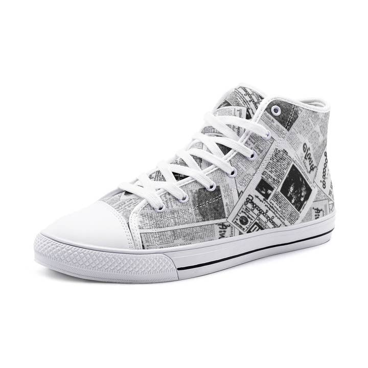 Jornal Burmese Hanthawaddy - Sapatos de lona unisexo de topo por atacado de Oh Pote