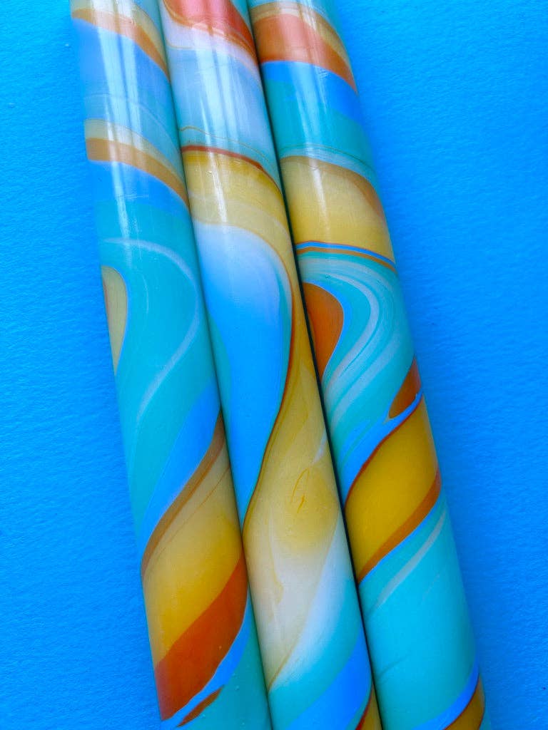 The Colour Emporium - Vente Bougies/bougeoirs coniques - JUPITER - MARBRÉ3