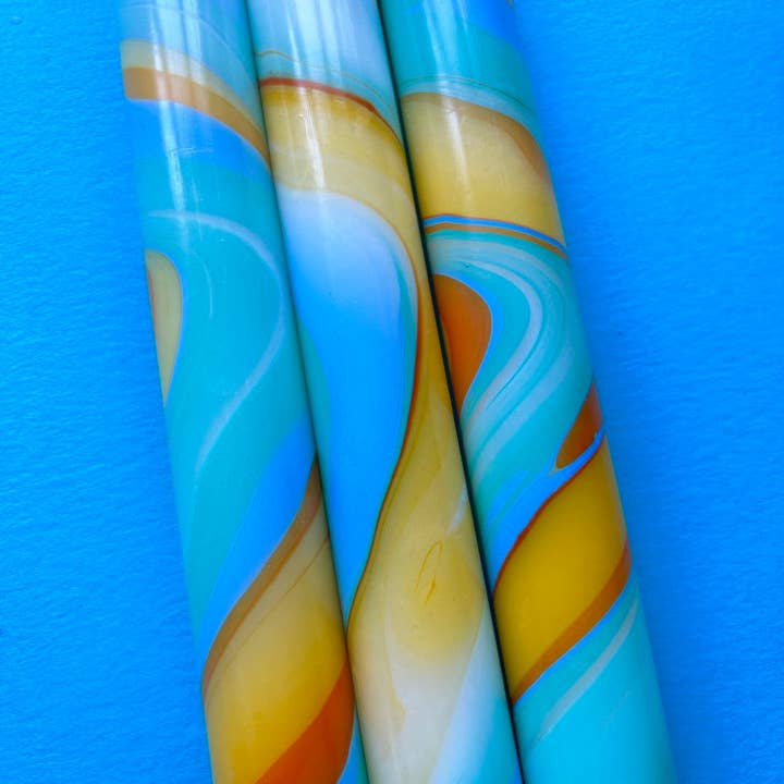 The Colour Emporium - Vente Bougies/bougeoirs coniques - JUPITER - MARBRÉ3