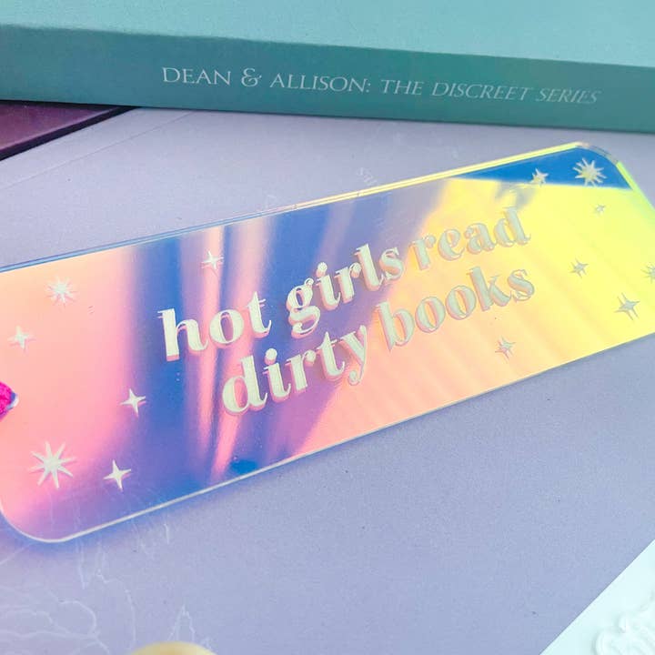 Between The Ink - Wholesale Bookmark - Hot Girls Read Dirty Books - Shiny Iridescent Bookmark