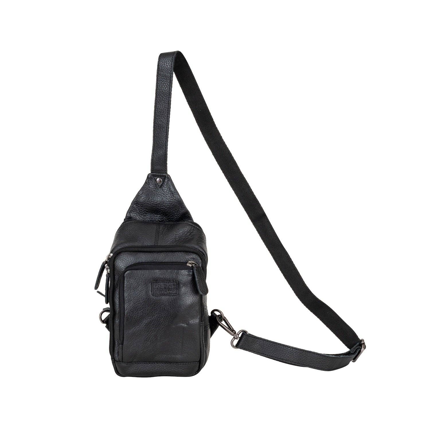 Greenwood Leather AU - Wholesale Crossbody bag – Unisex - Leather Sling Bag Black Auckland