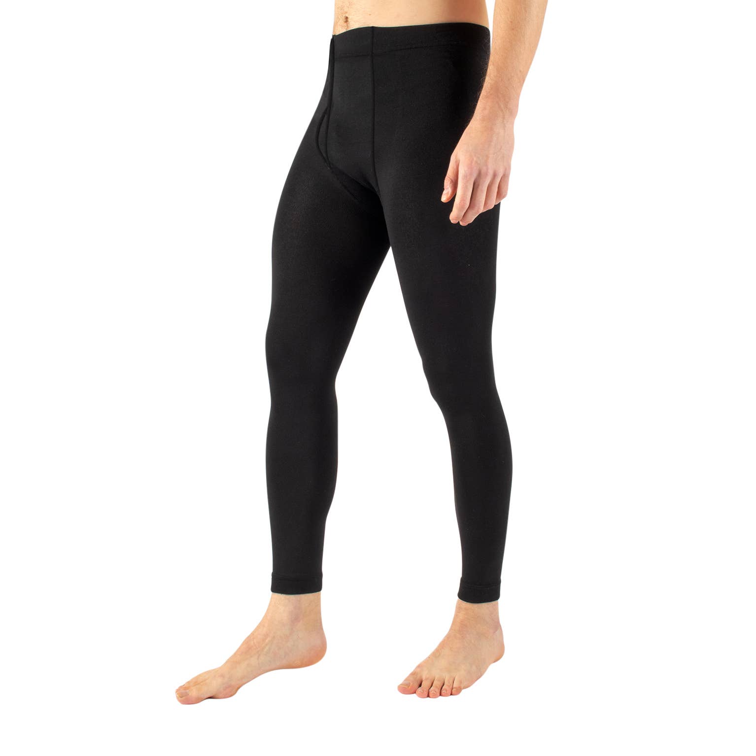 Black Men Thermal  Leggings with Fleece , 300 den for wholesale on Faire0