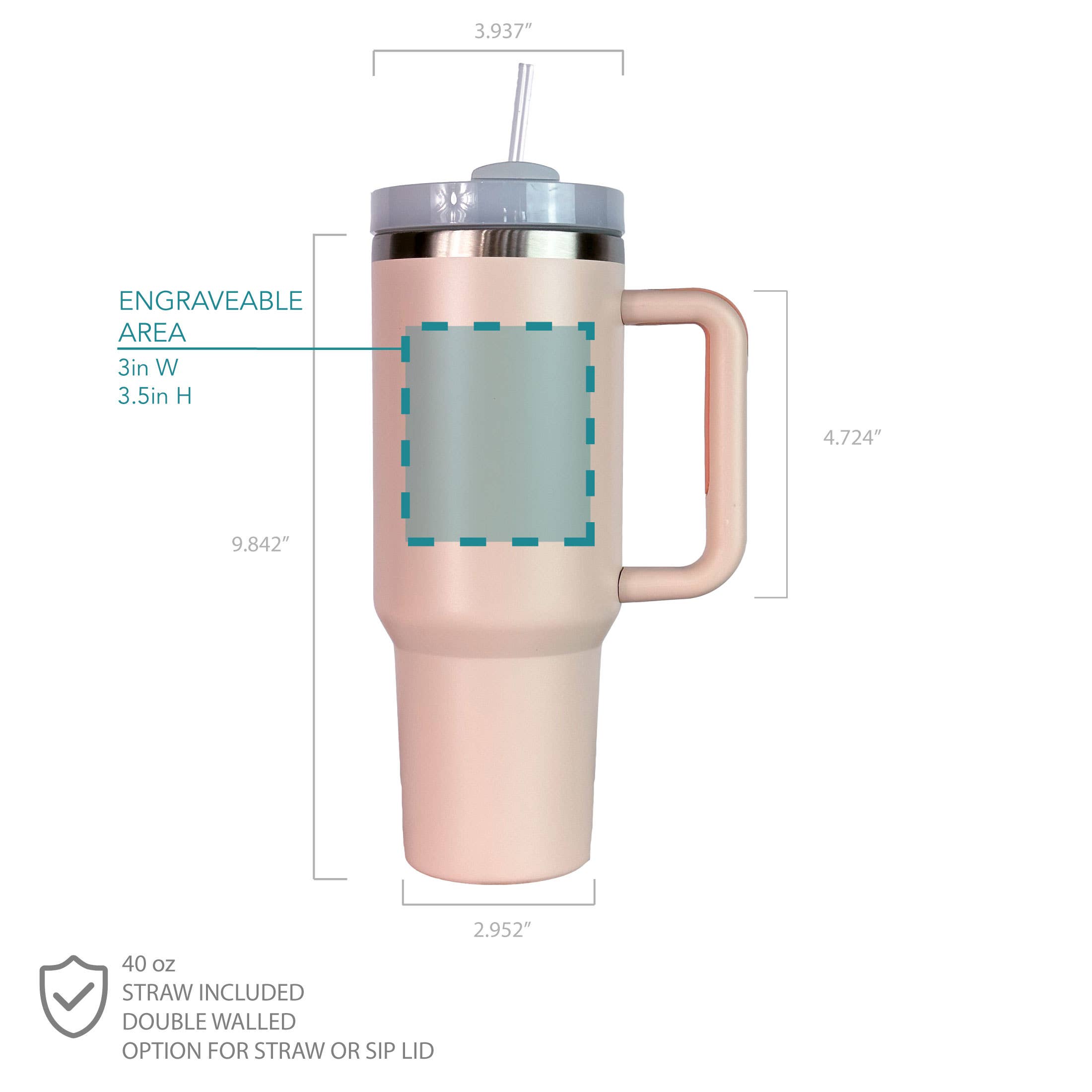 Everything Etched – Engroshandel Thermokop – Brugerdefineret 40oz indgraveret tumbler, design: BRUGERDEFINERET2