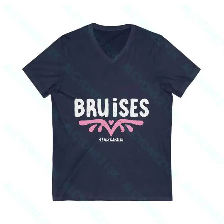 Camiseta Lewis Capaldi Unissex de manga curta com decote em V por atacado de Alcyone213k