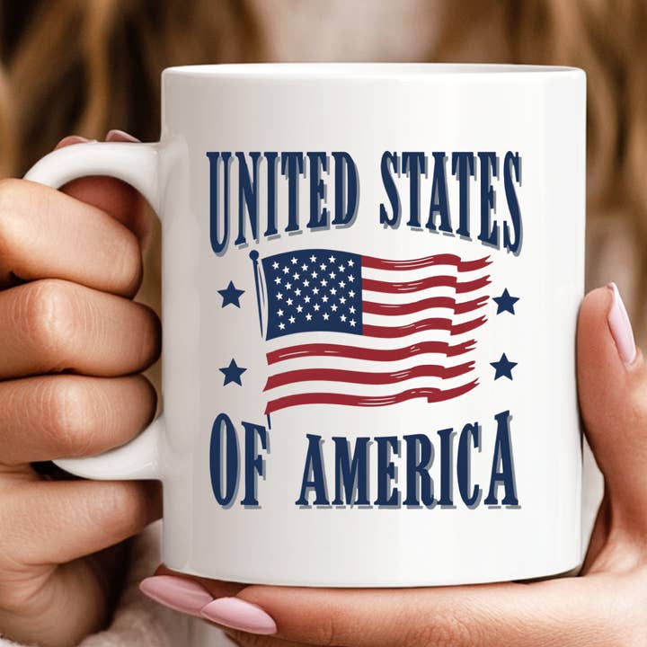 Verenigde Staten van Amerika 4 juli mok voor wholesale door Hello Gorgeous Mugs